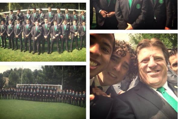 Previo a la ceremonia de abanderamiento en Palacio Nacional se tomaron estas fotos.