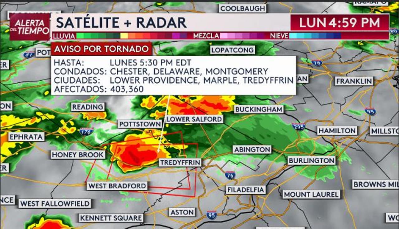 Alerta de tornado en Pensilvania: tormentas severas amenazan cuatro condados