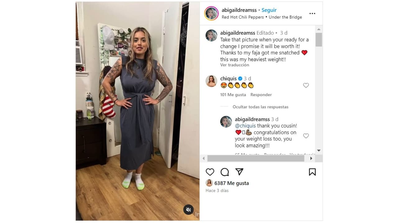 Chiquis Rivera 'aplaudió' a su prima Abigail por su adelgazamiento.