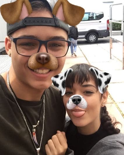 Aquí aparece junto a Brian, otro de los ganadores en La Banda 2016.