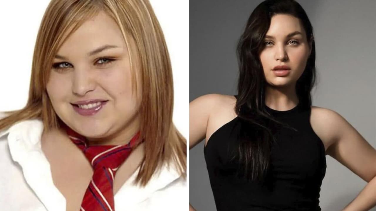 A la izquierda, Estefanía Villarreal en Rebelde / A la derecha, Estefanía Villarreal tras perder más de 150 libras.