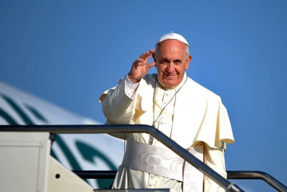 Francisco inició de esta manera una gira de tres días por Tierra Santa.