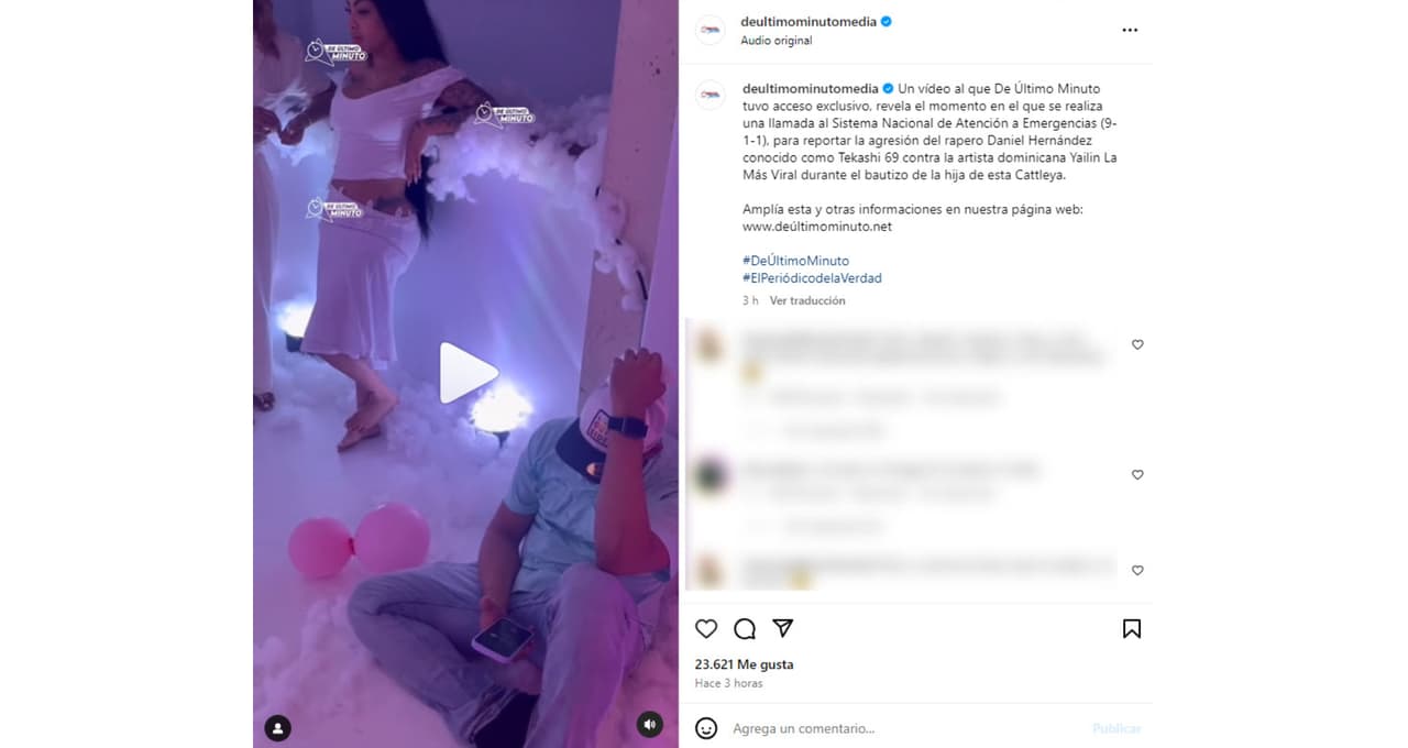 Yailin llama al 911 en República Dominicana.