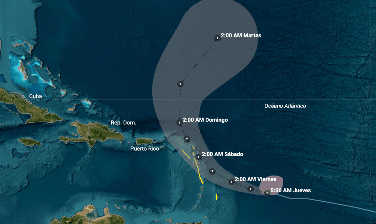  Sigue la trayectoria en vivo de la tormenta tropical Tammy en el Atlántico