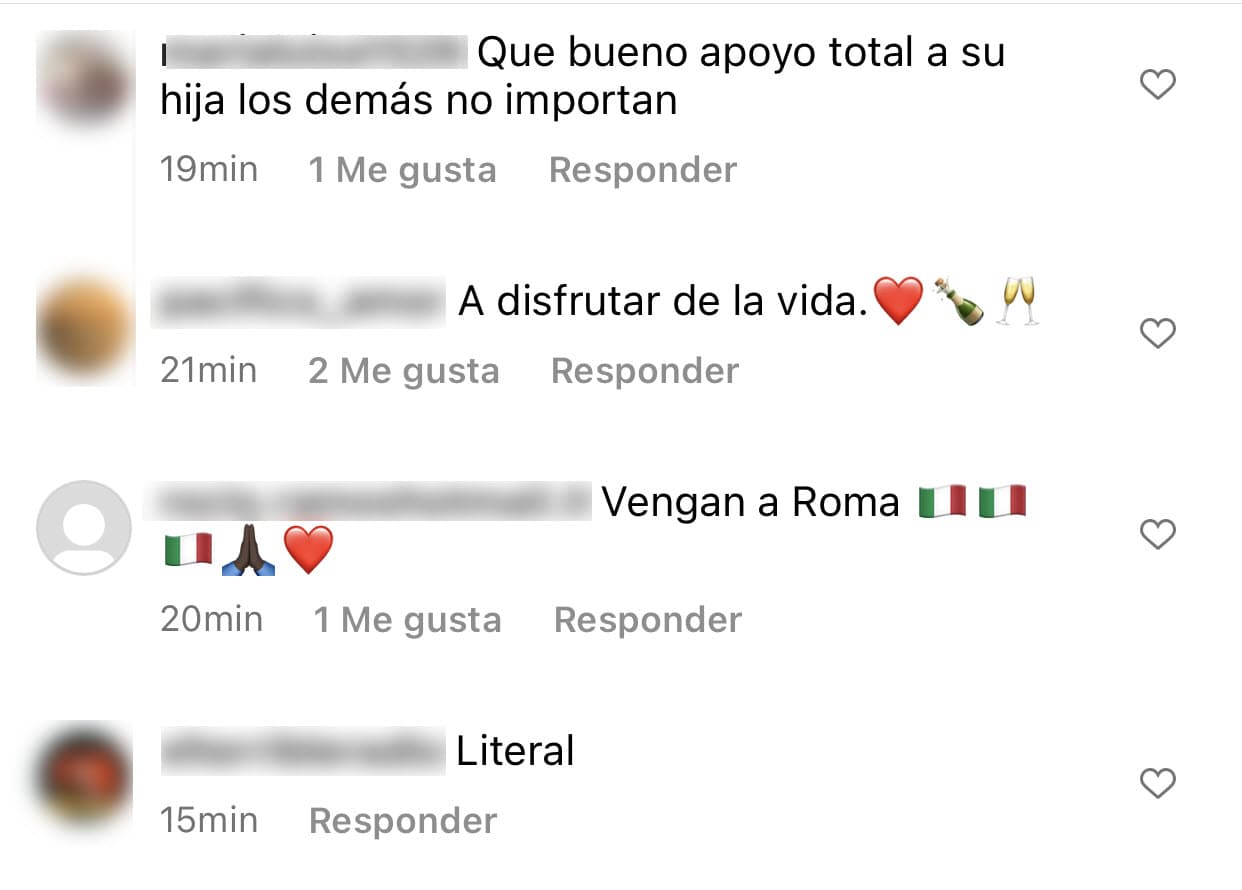 En México, cuando una persona dice coloquialmente que se "pasó por el Arco del Triunfo" alguna situación significa que le tiene sin cuidado lo que haya acontecido. Algunos fans han interpretado así el mensaje del patriarca de la familia y hubo quienes aplaudieron que apoye de esa manera a la cantante.