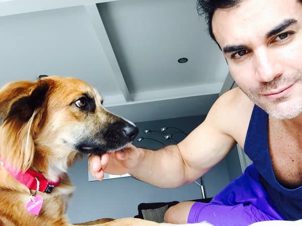 Ella es su perrita Rihanna.