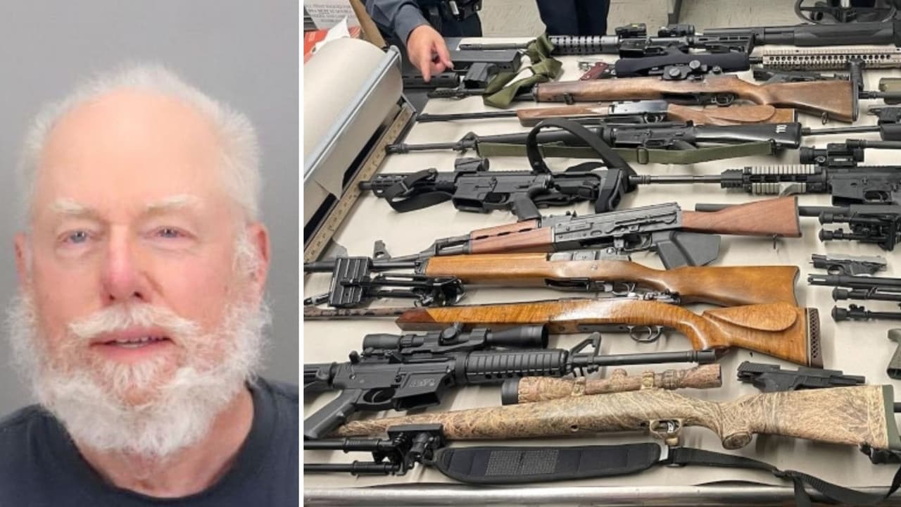 Sospechoso de ira al volante cae con 40 armas y 10,000 rondas de municiones