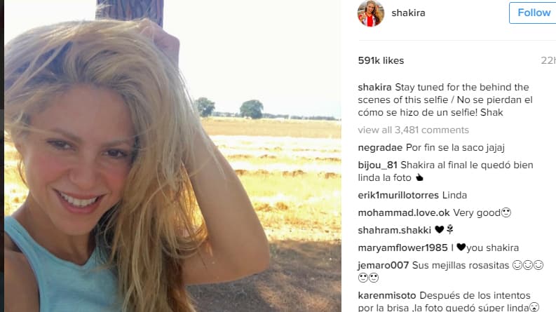 Piqué se burla de Shakira en las redes sociales