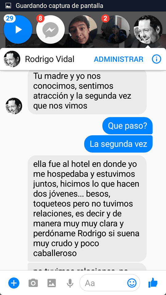 En la plática de 'hombre a hombre' le detalló lo que pasó la primera noche que mantuvo un encuentro con Karen en un hotel.