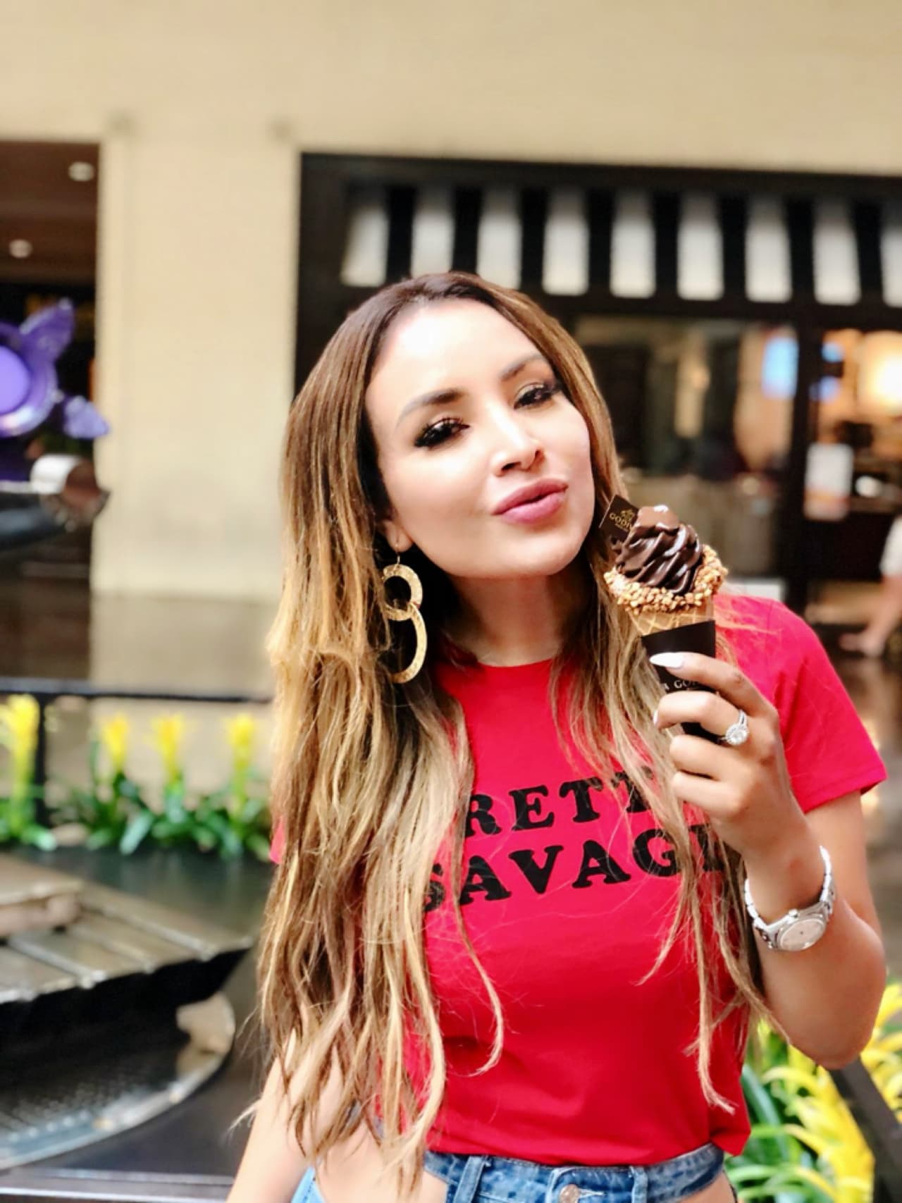 Hasta ricos antojitos como este helado, que sin duda nuestra 
<b>Bronquita</b> disfrutó al máximo.