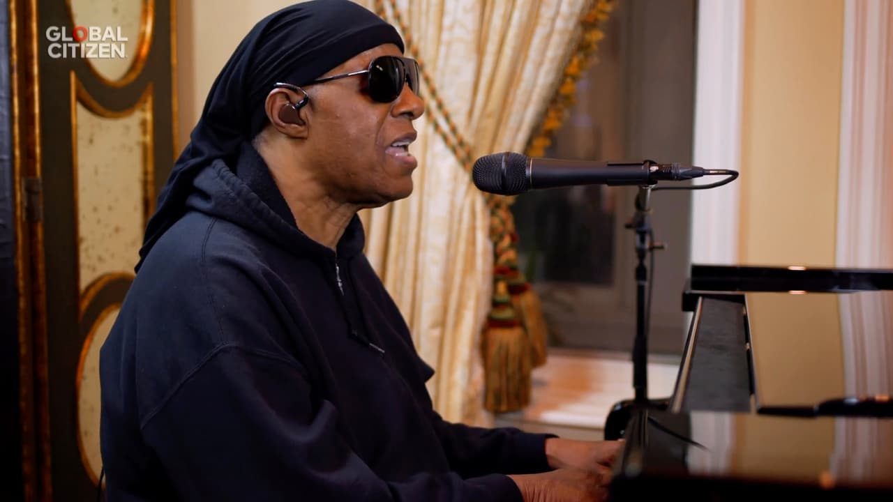 Stevie Wonder cantó un medley con 'Lean on me' y 'Love's in need of love today'.