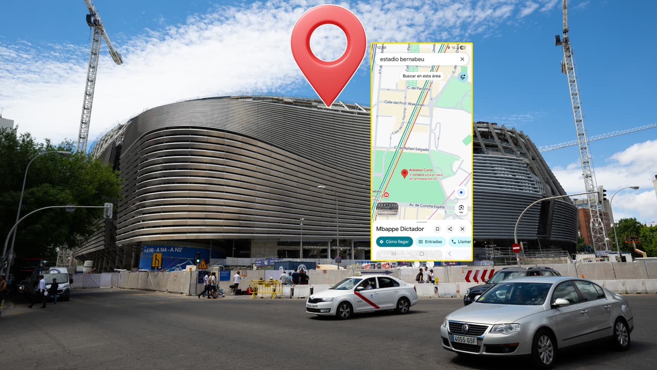 Se burlan de Real Madrid y cambian el nombre al Estadio Bernabéu en Google Maps