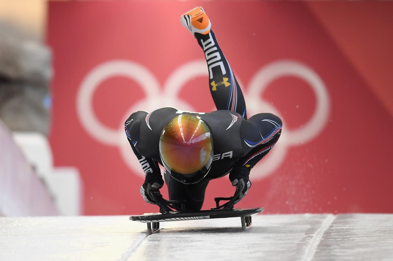 Espectaculares imágenes de la preparación y entrenamientos de los atletas en las diferentes disciplinas previo al comienzo de los Juegos Olímpicos de Pyeongchang 2018. Acá es skeleton.
