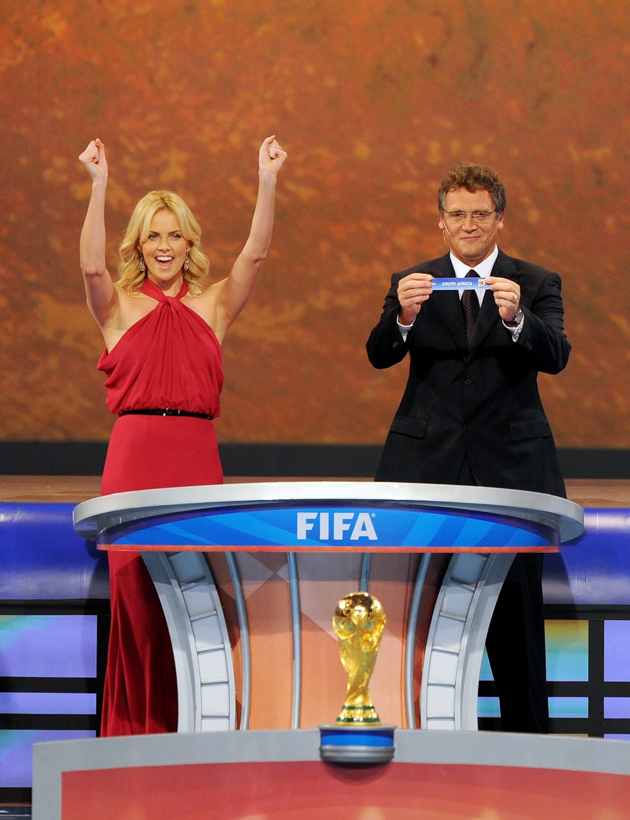 En 2010 fue invitada al sorteo de grupos para la copa mundial de fútbol de la FIFA, en Sudáfrica, pues aunque la actriz se nacionalizó estadounidense, nació en ese país.