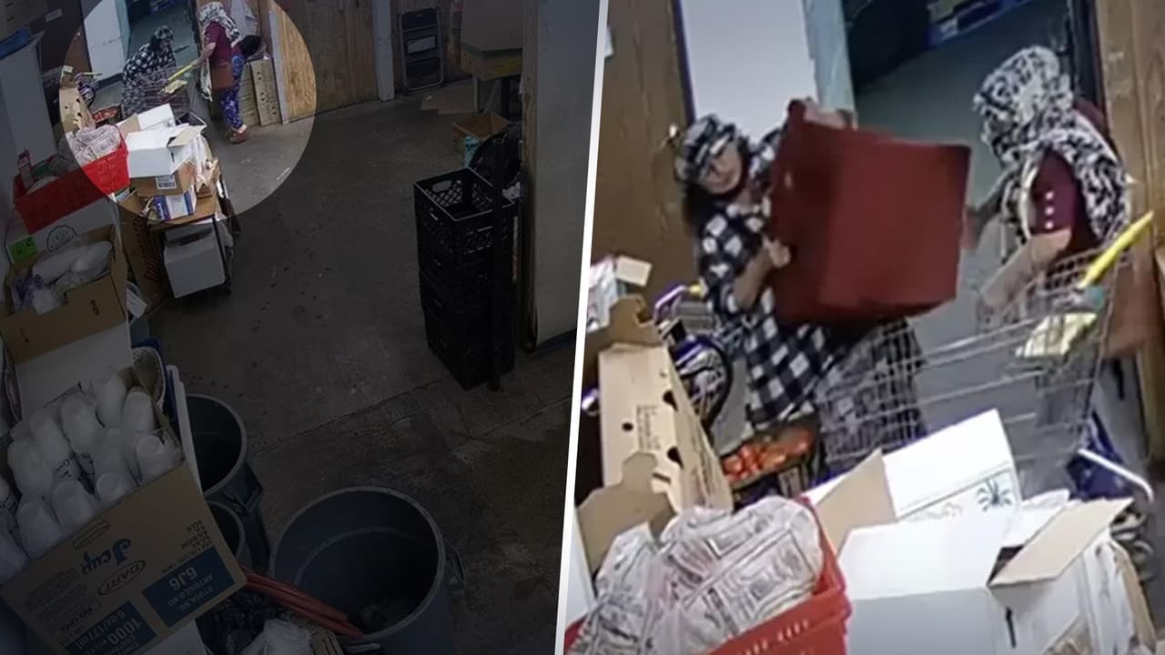 Buscan a 5 mujeres que robaron una caja fuerte de un mercado en Orange 