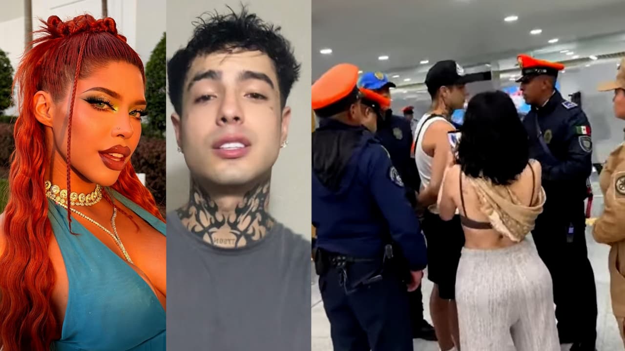 Así fue la detención de Naim Darrechi, ex de Yeri Mua, en pleno aeropuerto: video del tenso momento