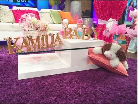 la producción de Rubén & Co agasajó a la futura mamá con muchas sorpresas.