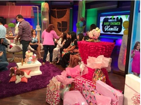 la producción de Rubén & Co agasajó a la futura mamá con muchas sorpresas.