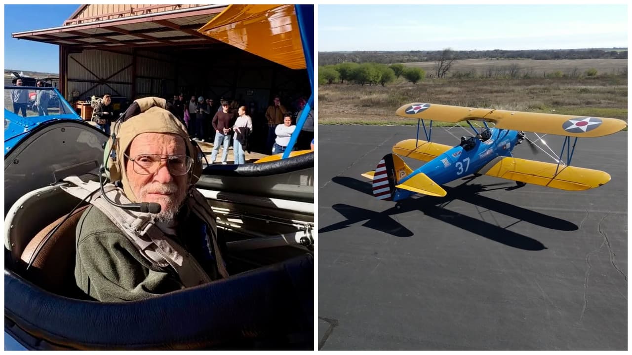 Veterano de la Segunda Guerra Mundial celebra 101 años volviendo a volar