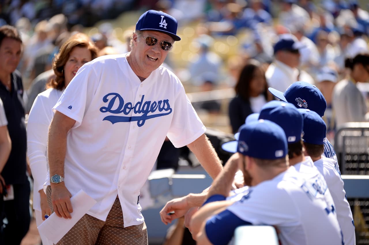 El actor Will Ferrell es un conocido fanático de los Dodgers, que hace todo lo posible para no perderse ningún partido en Los Ángeles.