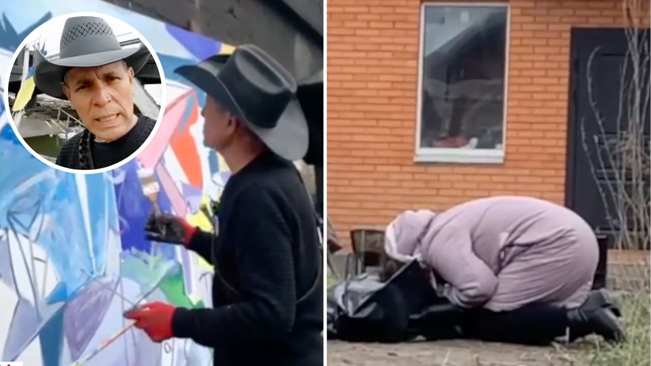 Un pintor hispano dejó Texas para rescatar cuerpos y entregarlos a sus familias en Ucrania