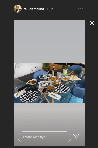 Durante esta cuarentena, Raúl ha presumido a sus seguidores los alimentos que come.
<br>