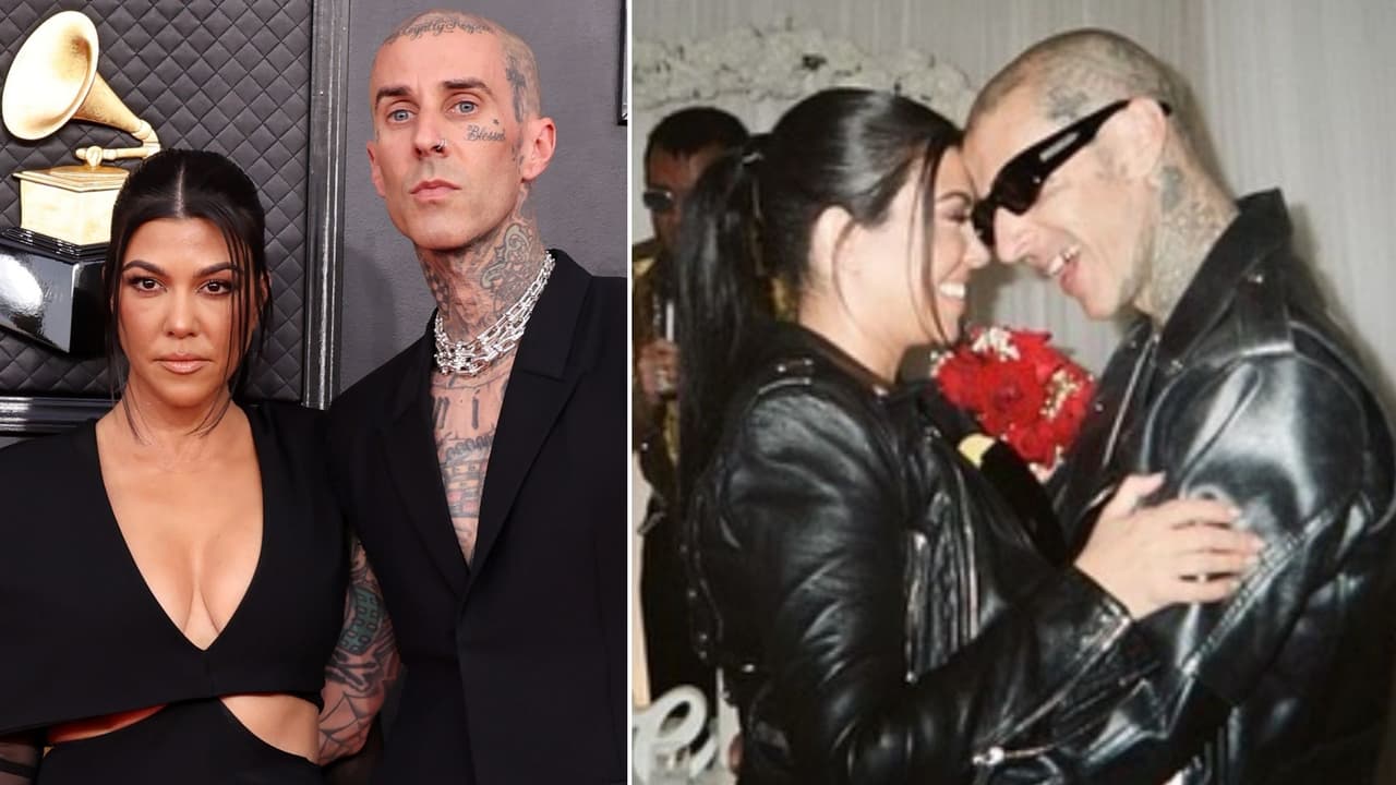 Kourtney Kardashian confirma que se casó (sin licencia) con Travis Barker y publica fotos de la boda