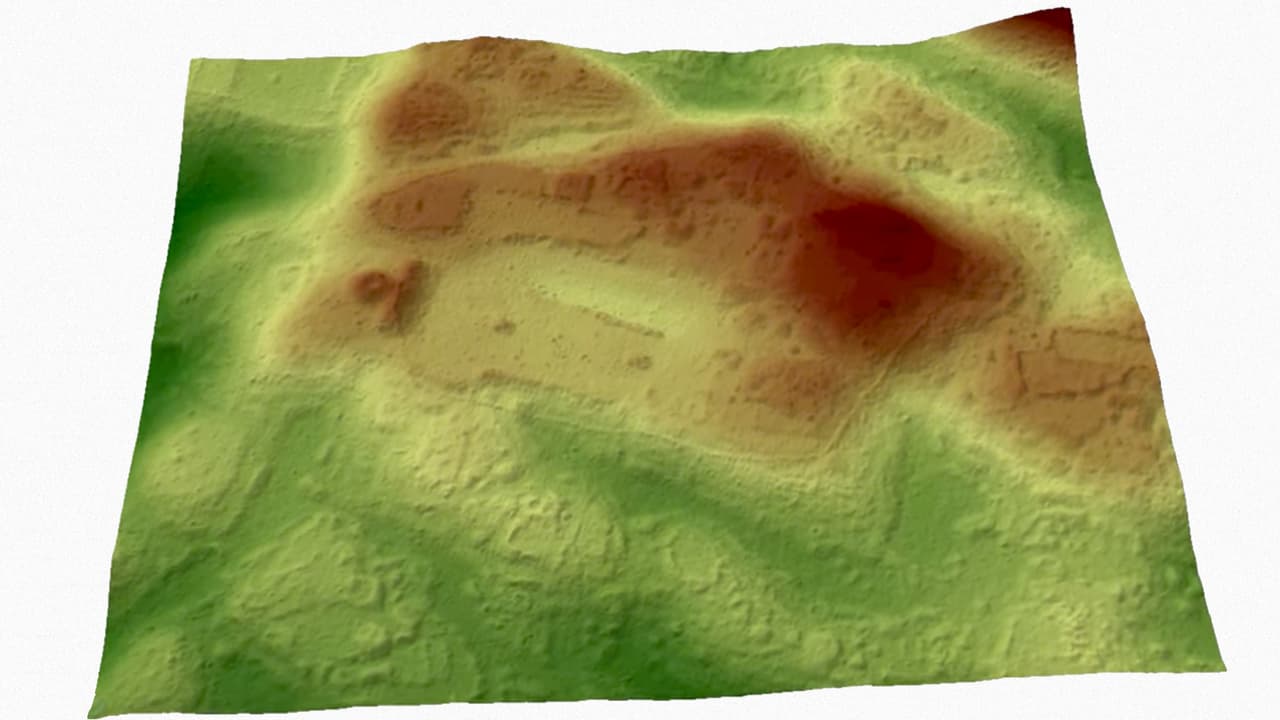 Mapa tridimencional de la ciudad de Angamuco.