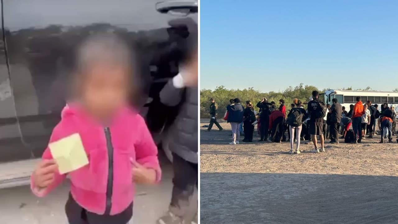 ‘Voy con mi mami y papi’: rescatan a niña de 2 años que cruzaba sola la frontera