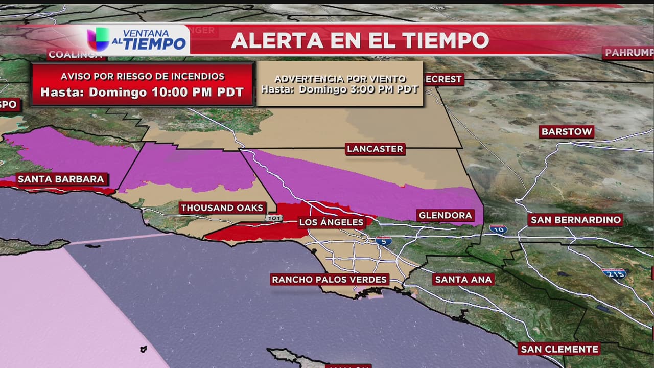 Regresan los fuertes vientos y las amenazas de incendios en el sur de California