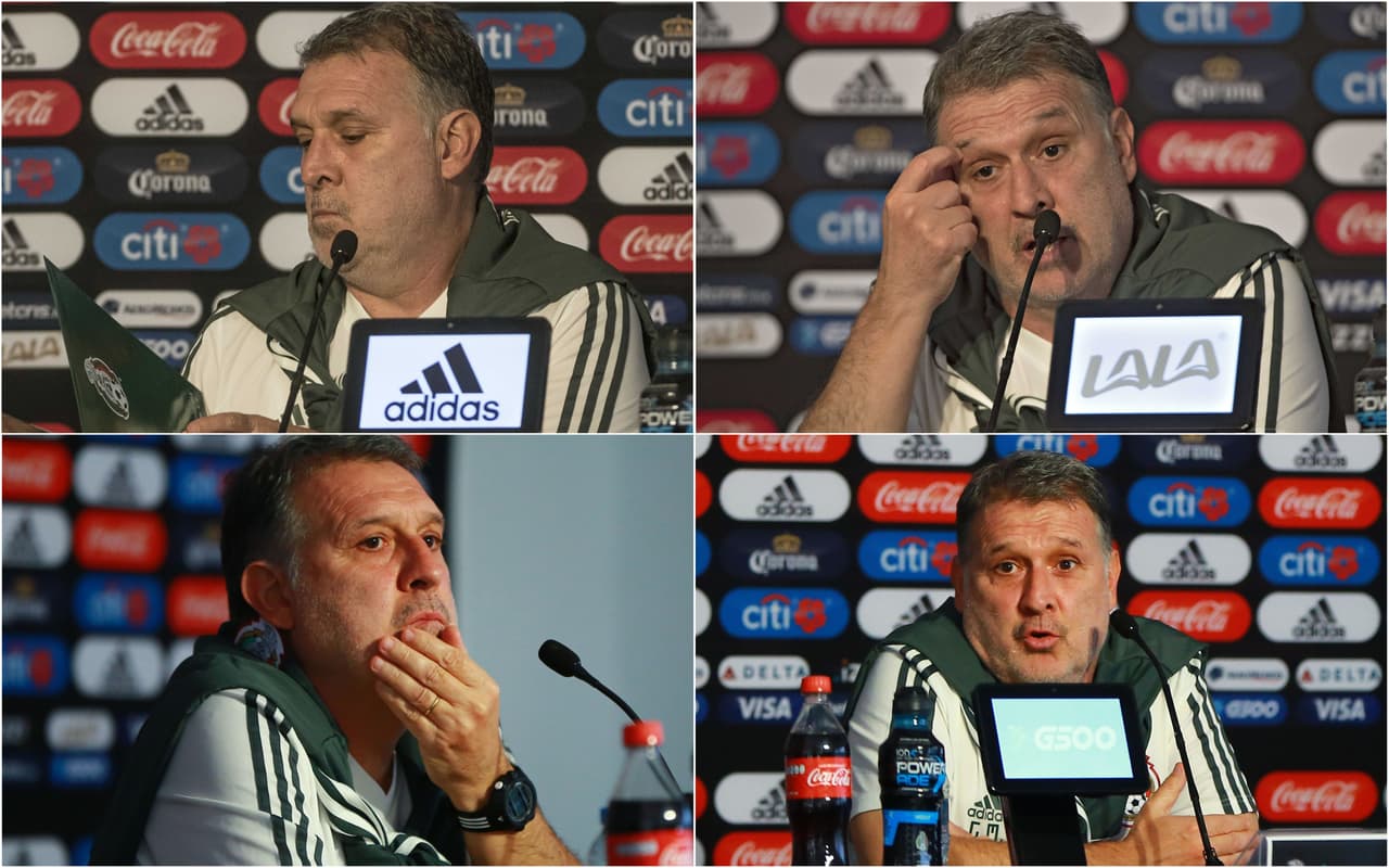 Gerardo 'Tata' Martino entregó la lista preliminar de jugadores que participarían en la edición 2019 de la Copa Oro, a celebrarse el mes entrante en Estados Unidos. En medio del anuncio, el técnico argentino sorprendió con algunos nombres. Estas son sus reacciones en el evento.