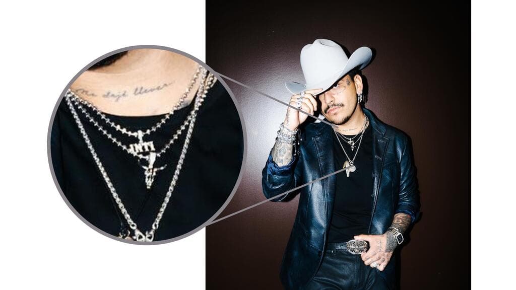 Christian Nodal usa dije con la palabra 'Inti': ese sería el nombre de su hija.