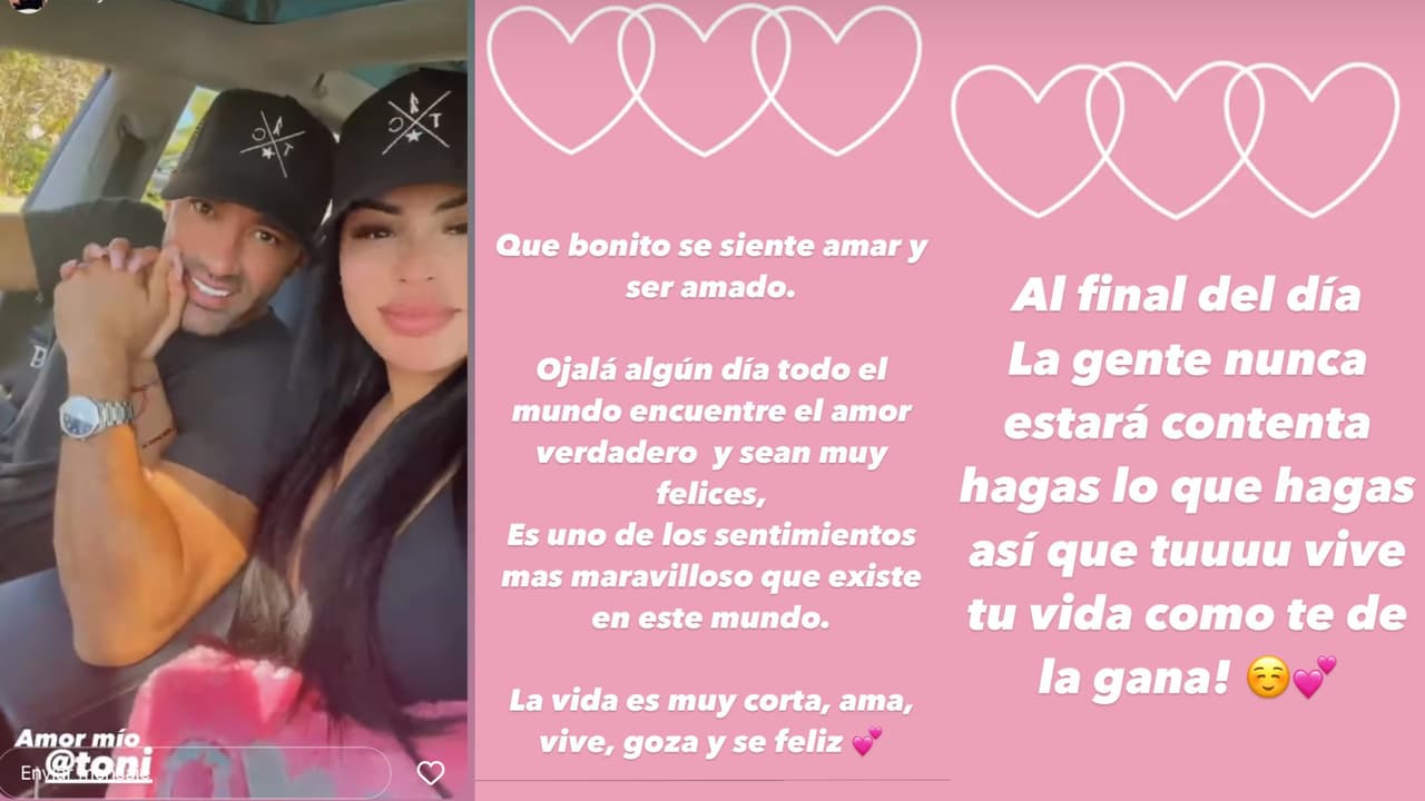 Estos fueron los mensajes que publicó Evelyn Beltrán en Instagram tras las críticas por ser novia de Toni Costa.