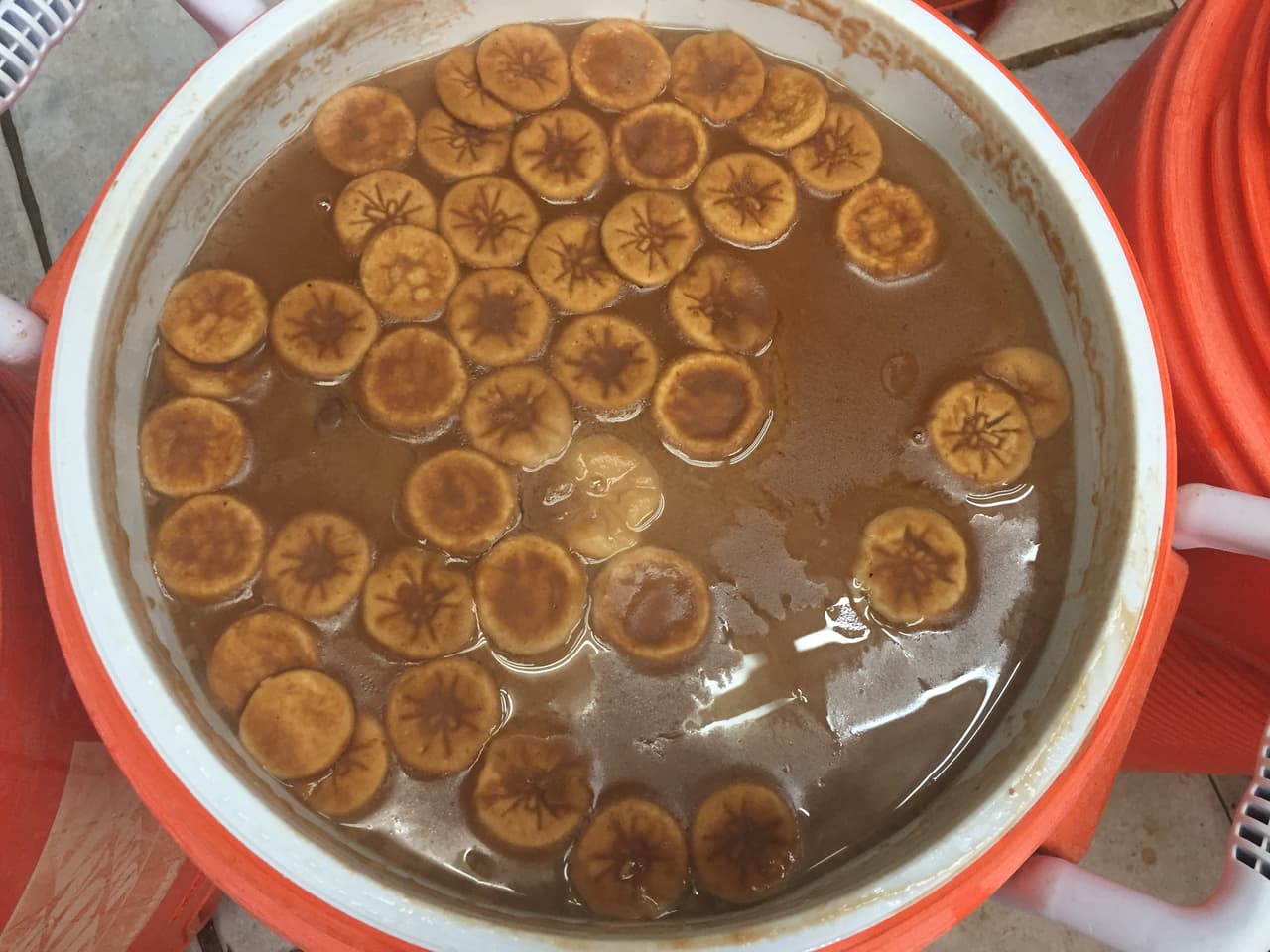 La olla de habichuelas con dulce de Nidia Rivera.