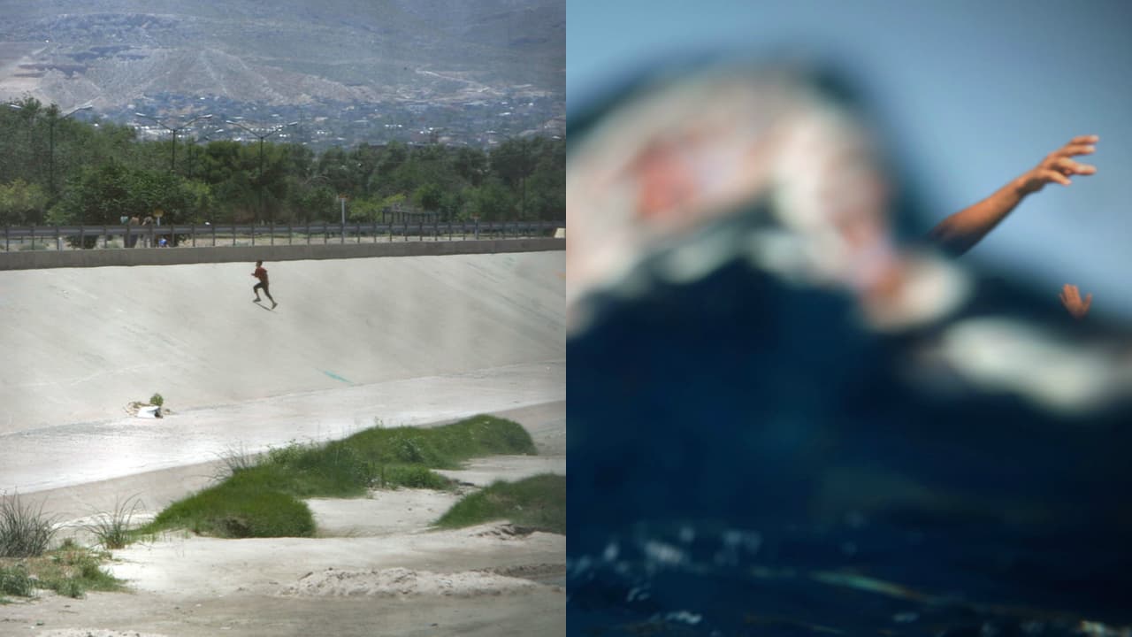 Un migrante intenta llegar a El Paso, Texas, y otro durante un rescate ante Sabratha, Libia