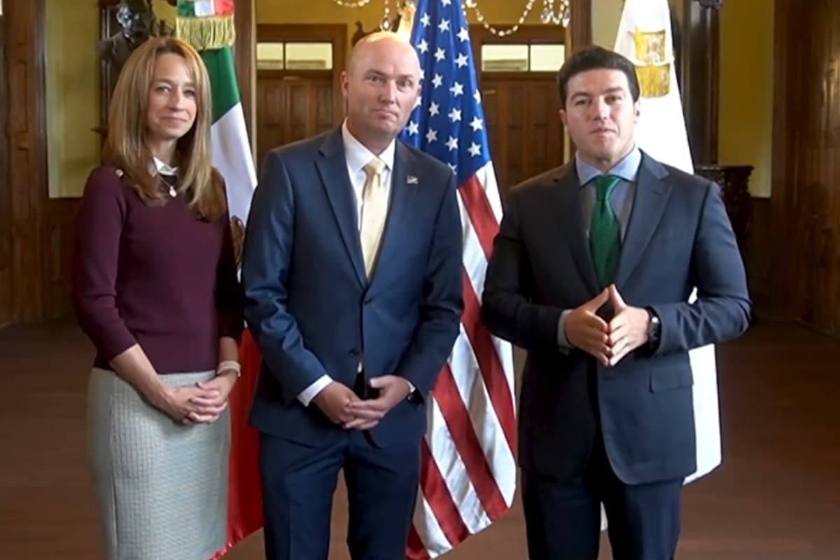 El gobernador Spencer Cox acompañado de su esposa Abby Cox, se encuentran en la ciudad de Monterrey en México para realizar una asociación comercial entre ambos estados.