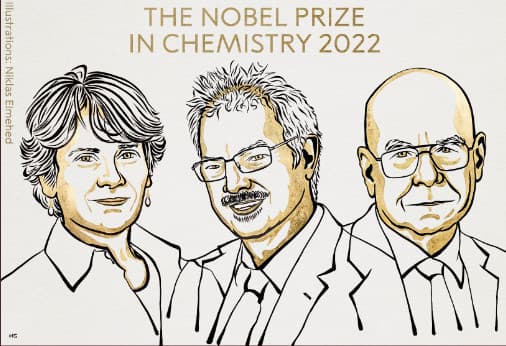 Trío de científicos comparten el Nobel de Química por su "ingeniosa" herramienta para combinar moléculas 