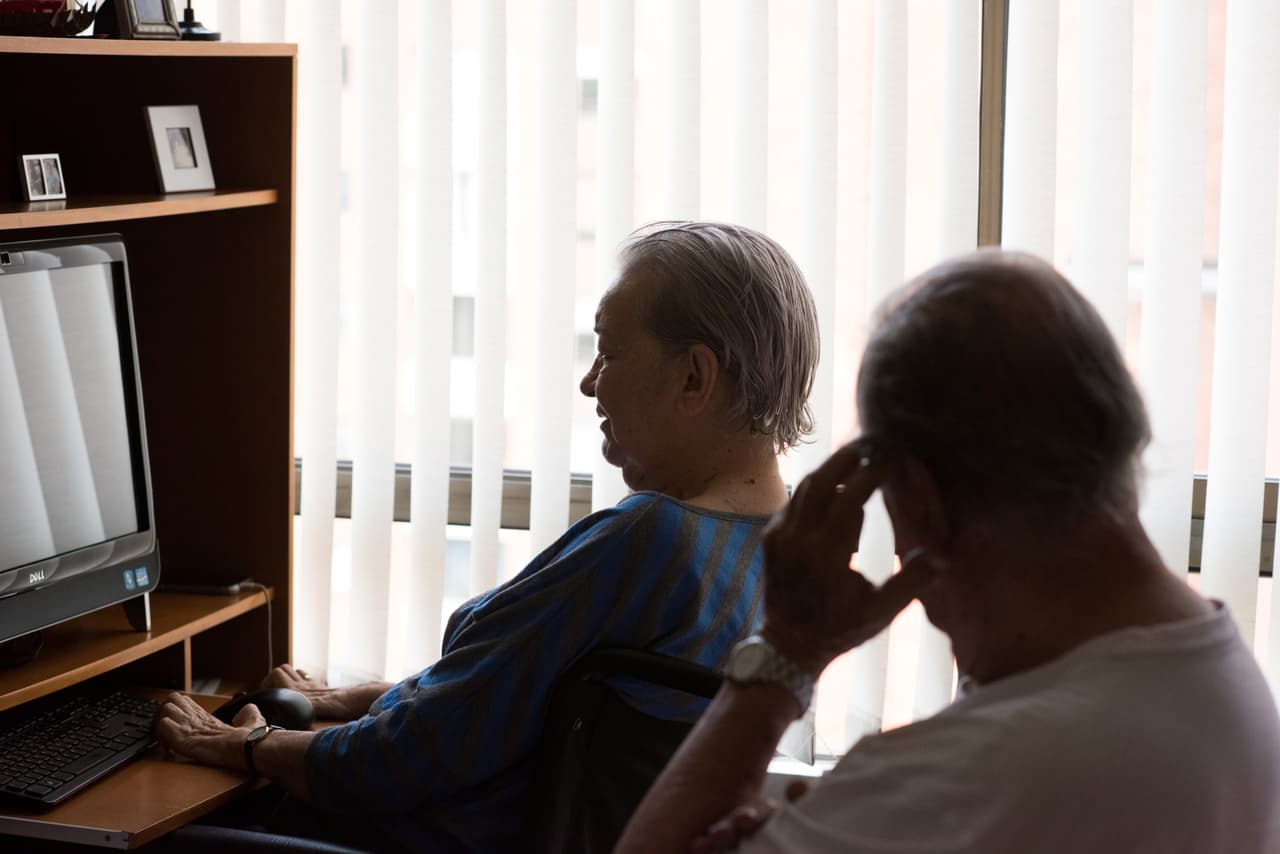 Berta Inés y su esposo Jorge, de 85 años.