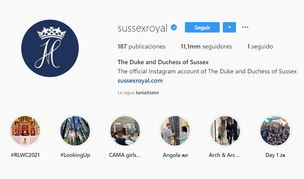 Este fin de semana, el príncipe Harry y Meghan Markle sobrepasaron al príncipe William y Kate Middleton en la cantidad de seguidores de su cuenta de Instagram.
