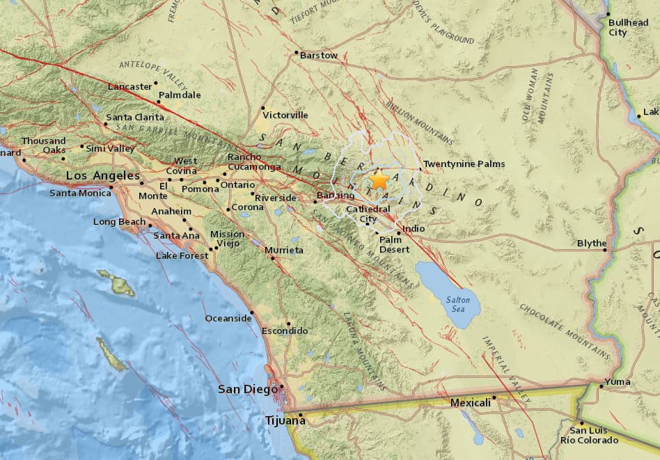Temblor de magnitud 3.6 sacudió el sur de California