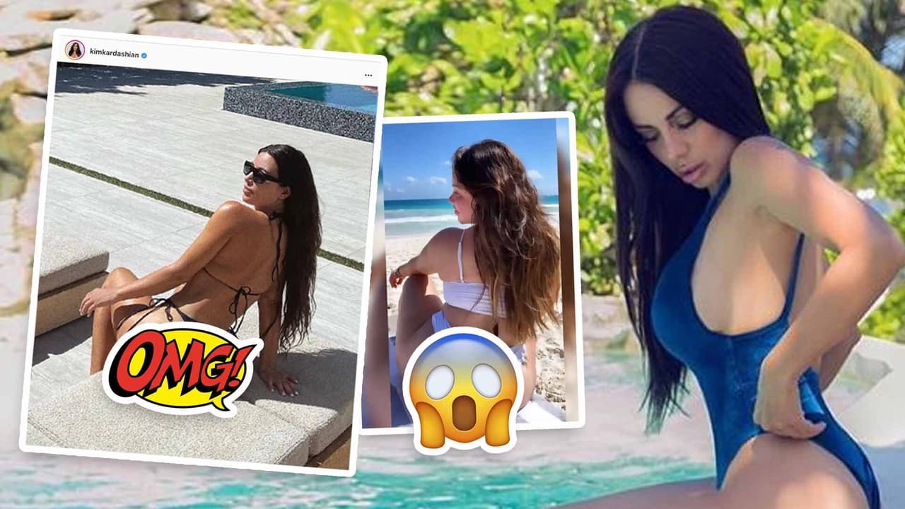 Kim Kardashian publica foto en corto bikini y celebra record de seguidores en Instagram