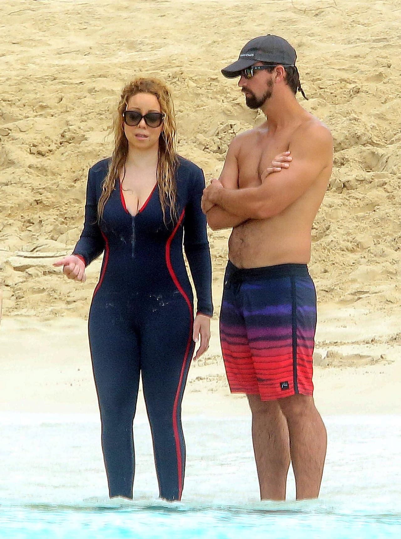 Mariah Carey se la está pasando de lo lindo en el caribe.