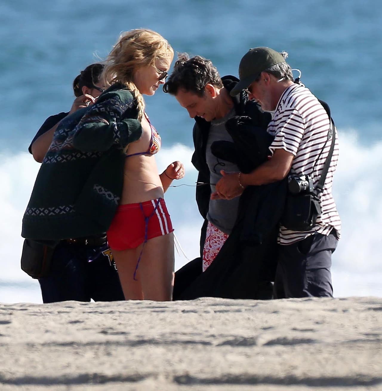 La actriz tenía una escena muy especial que filmar.