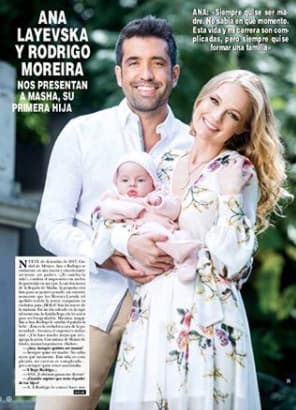Ana Layevska presentó a su hija por primera vez y lo hizo con una sesión de fotos para la Revista Hola.