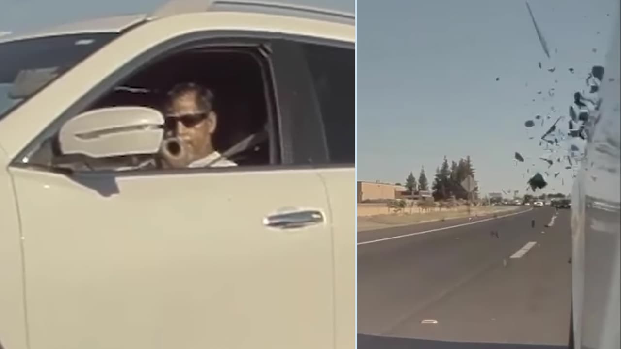 Arrestan a hombre que disparó proyectil hacia un auto en la autopista I-5