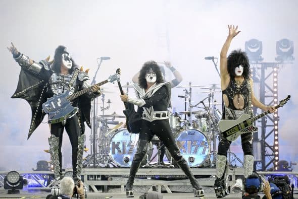 Aquí el grupo Kiss en uno de sus conciertos...