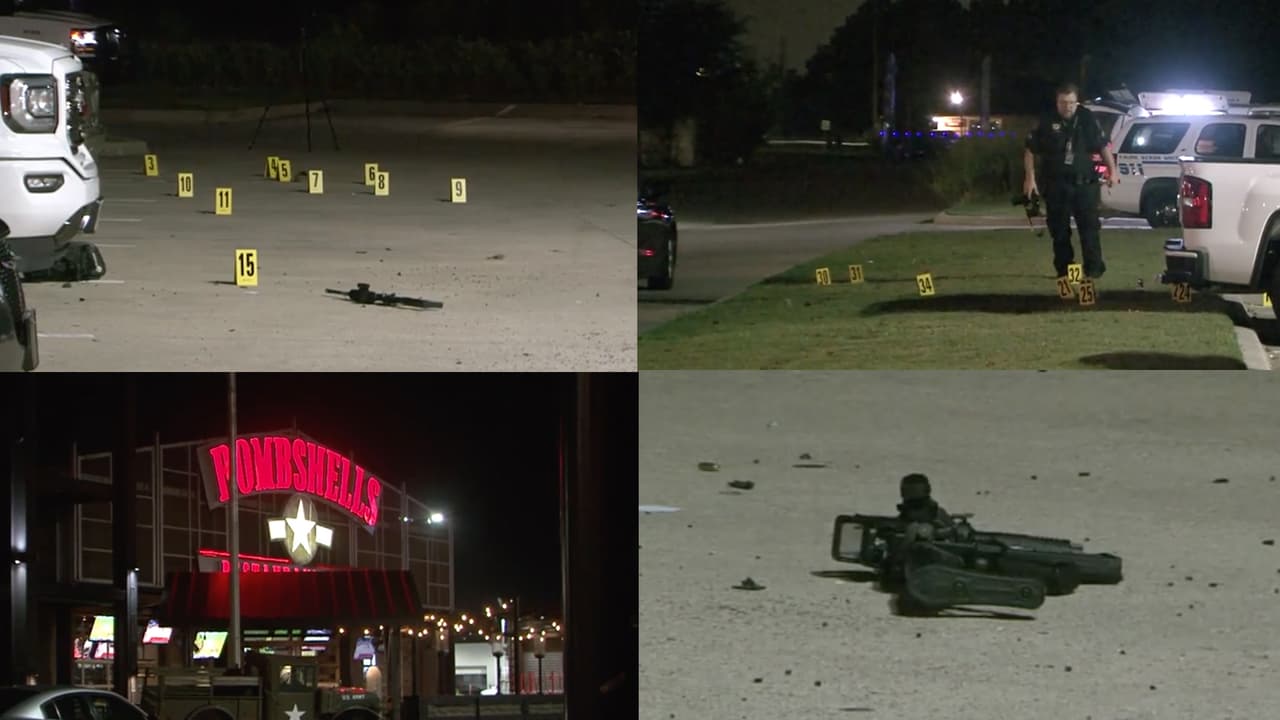Hombre armado deja rifle tirado tras tiroteo con dos heridos afuera de restaurante al norte de Houston