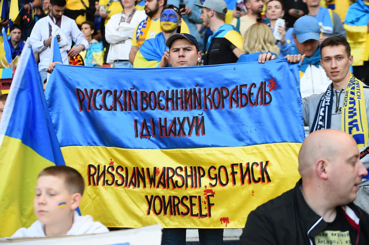 El partido tenía cierto condimento emotivo para el público ucraniano que presenció el partido en Glasgow.