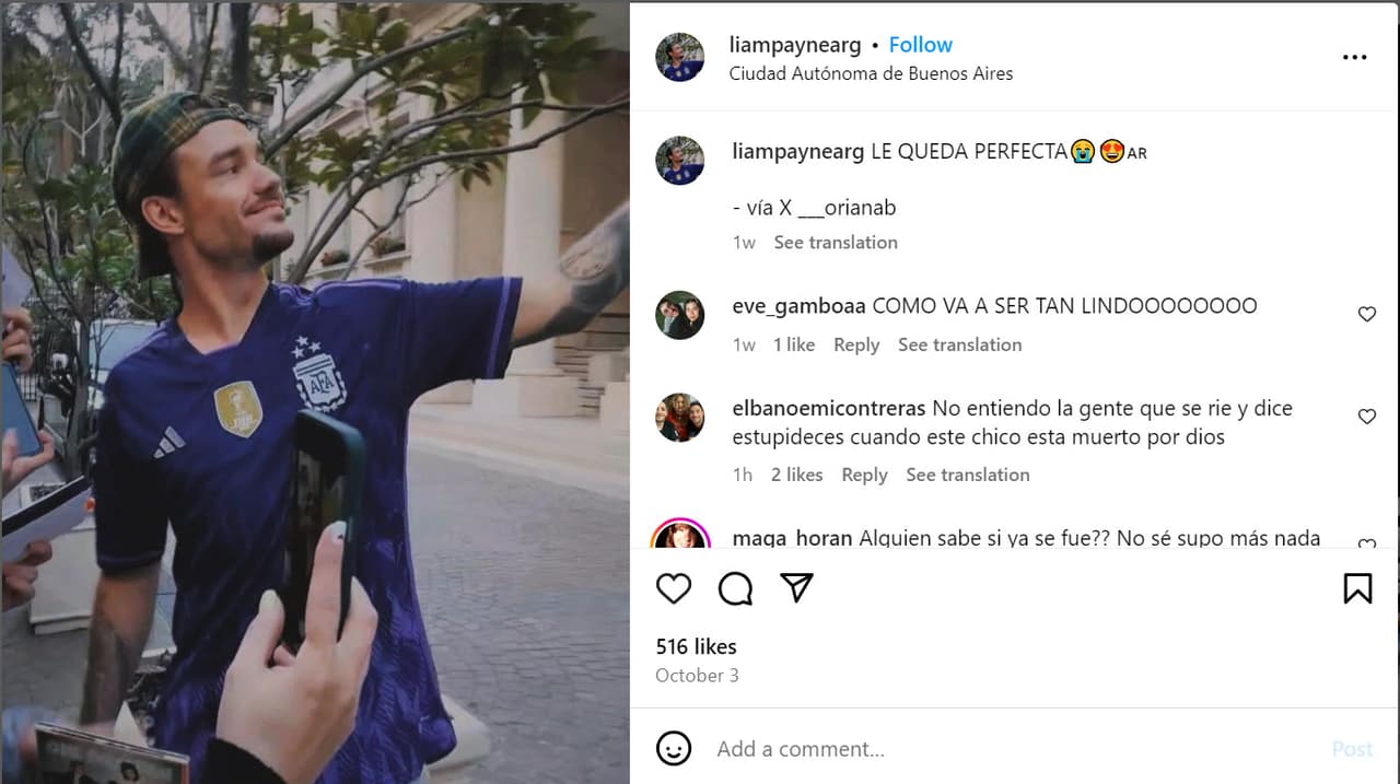 Liam Payne fue captado por sus fans días antes de morir.