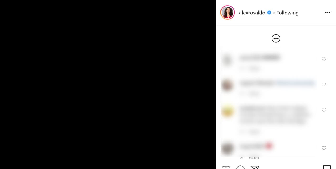 <b><a href="https://www.instagram.com/p/CA7CPnYnCmN/" target="_blank">Alessandra Rosaldo</a></b> también hizo silencio.